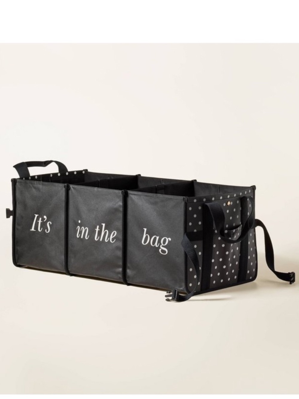 Kate spade polka dot canvas car organizer